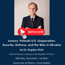 VIDEO: Poland–U.S. Cooperation: Security, Defense, and the War in Ukraine