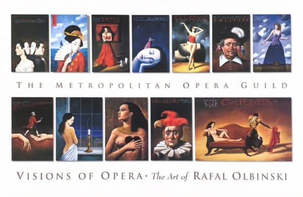 Signed Rafal Olbinski poster: Visions of Opera: The Art of Rafal Olbinski